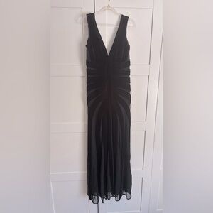 Vintage Tadashi Velvet Gown in Black Size Medium Black Tie Evening Gown Wedding